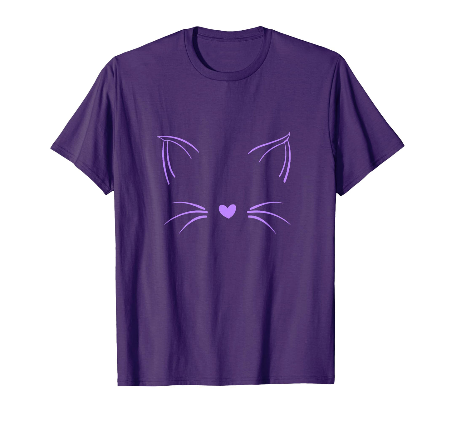 Light Purple Invisible Cat Purple Violet Color Graphic T-Shirt