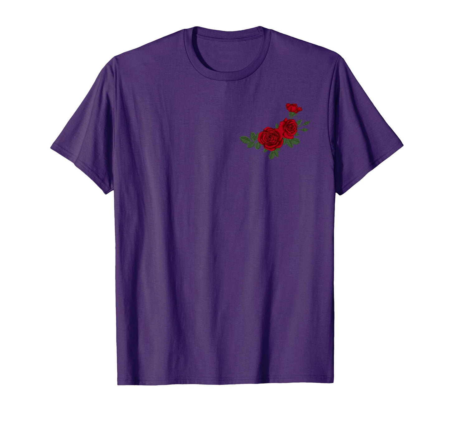 Cool Red Roses Elegant Floral Design for Men Women and Youth T-Shirt