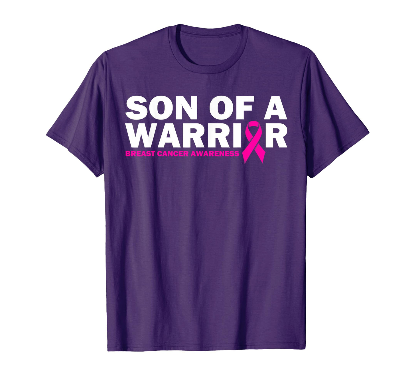 Son of a Warrior Pink Ribbon Breast Cancer Awareness T-Shirt