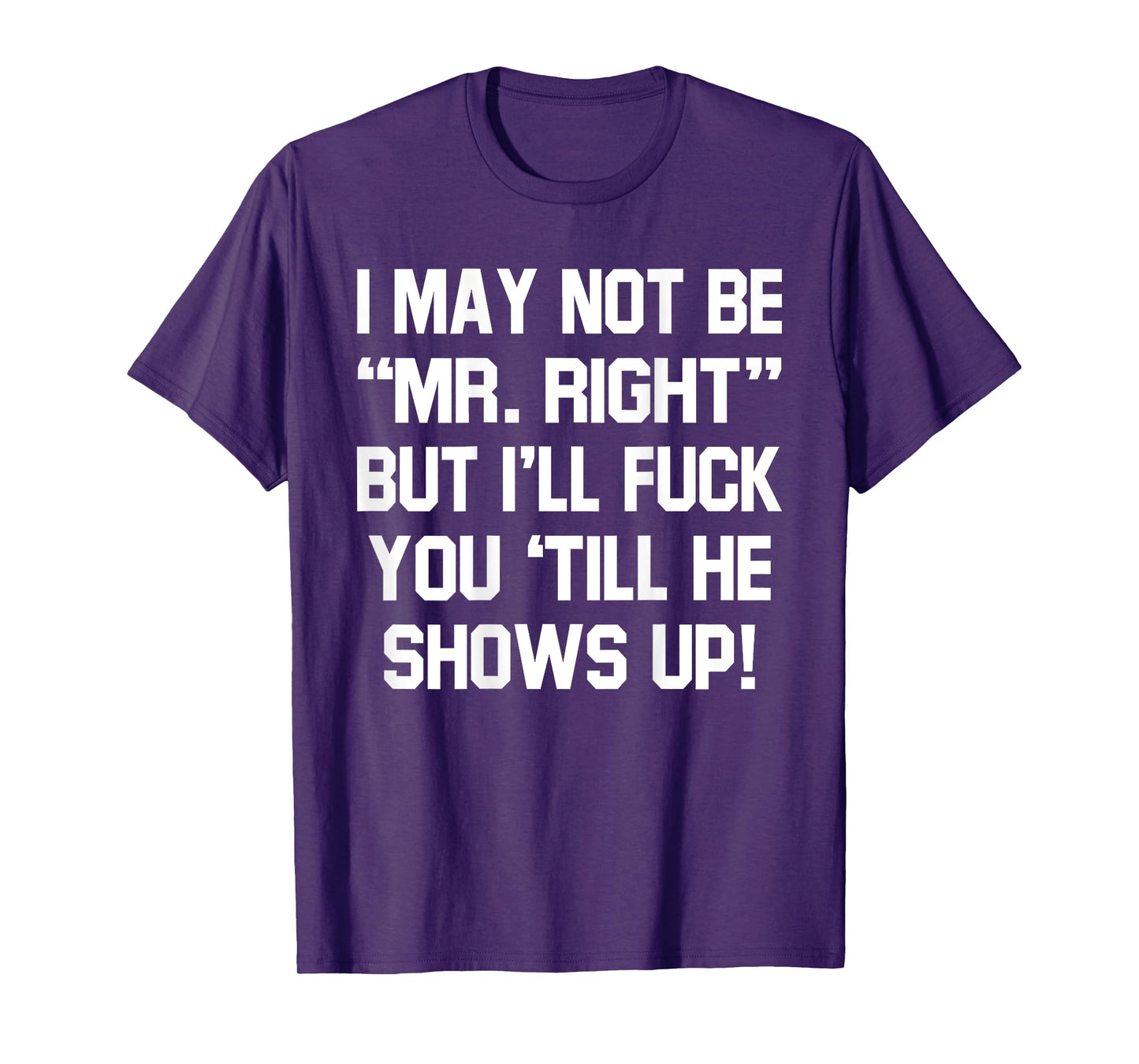 I May Not Be Mr Right But I'll Fck You 'Till He Shows Up T-Shirt