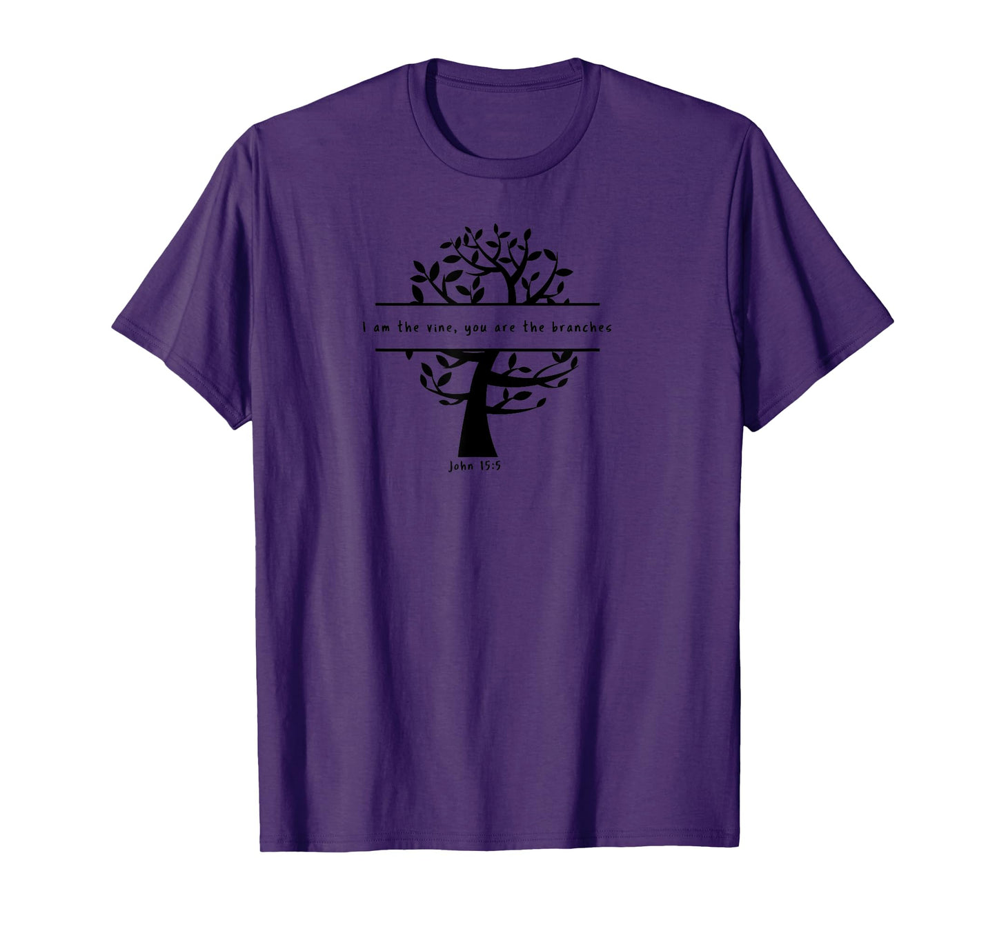John 15:5 I Am The Vine Christian Faith Bible Tree Branches T-Shirt