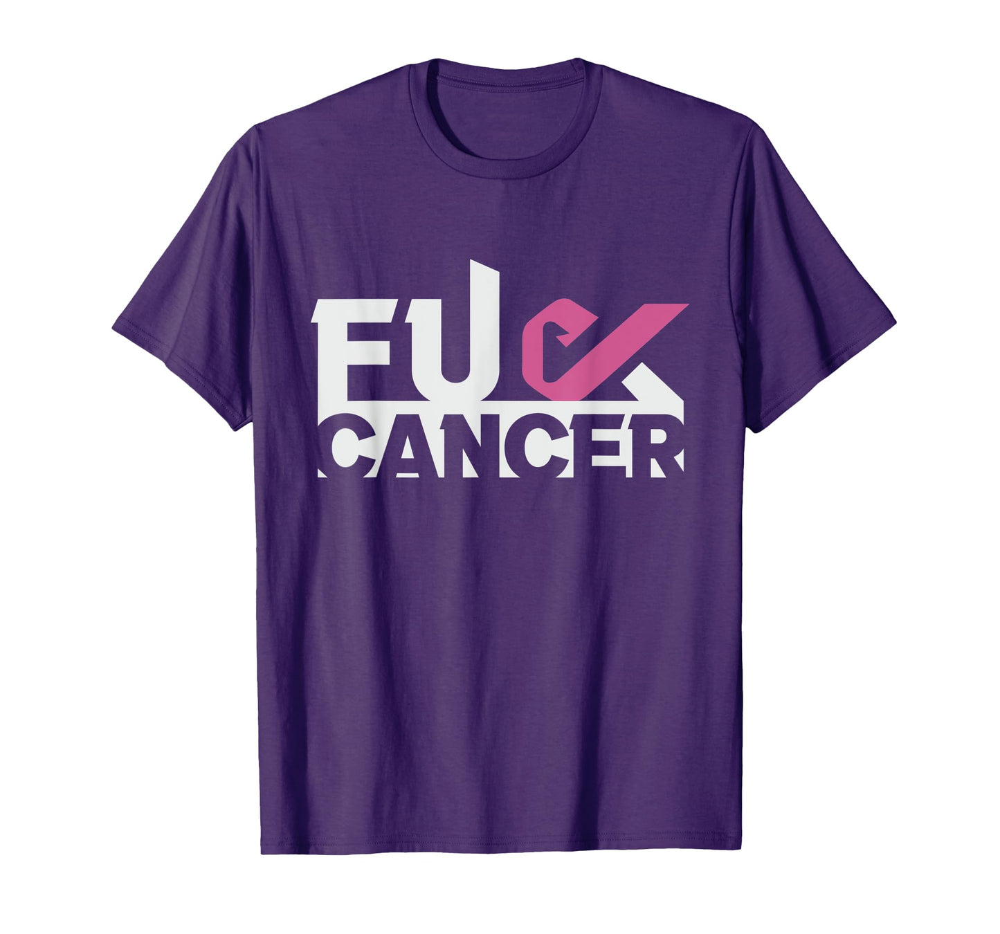 Fuk Cancer Awareness Pink Ribbon Breast Cancer T-Shirt