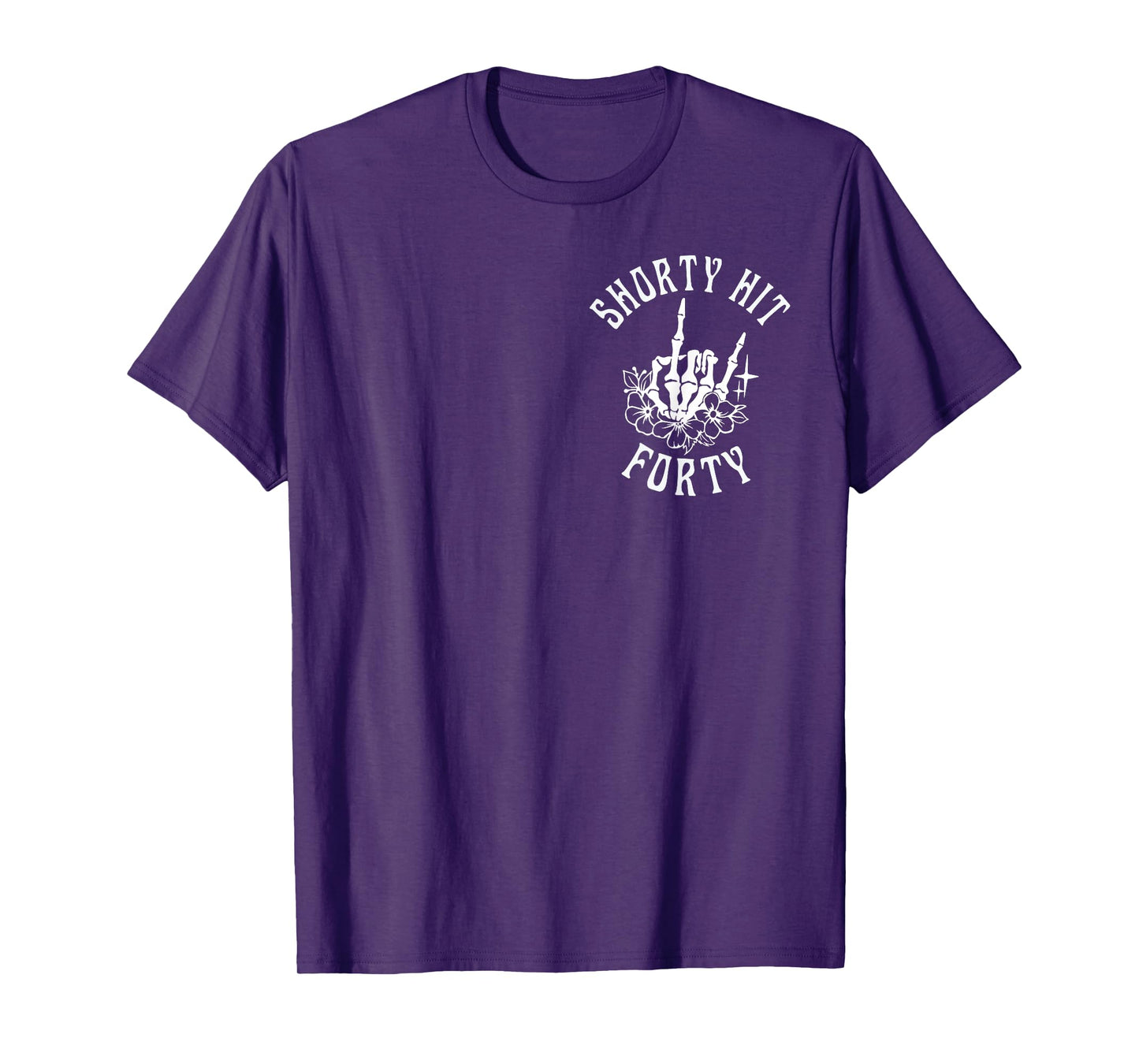 Funny Shorty Hit Forty Turning 40th Birthday Hello Forties T-Shirt