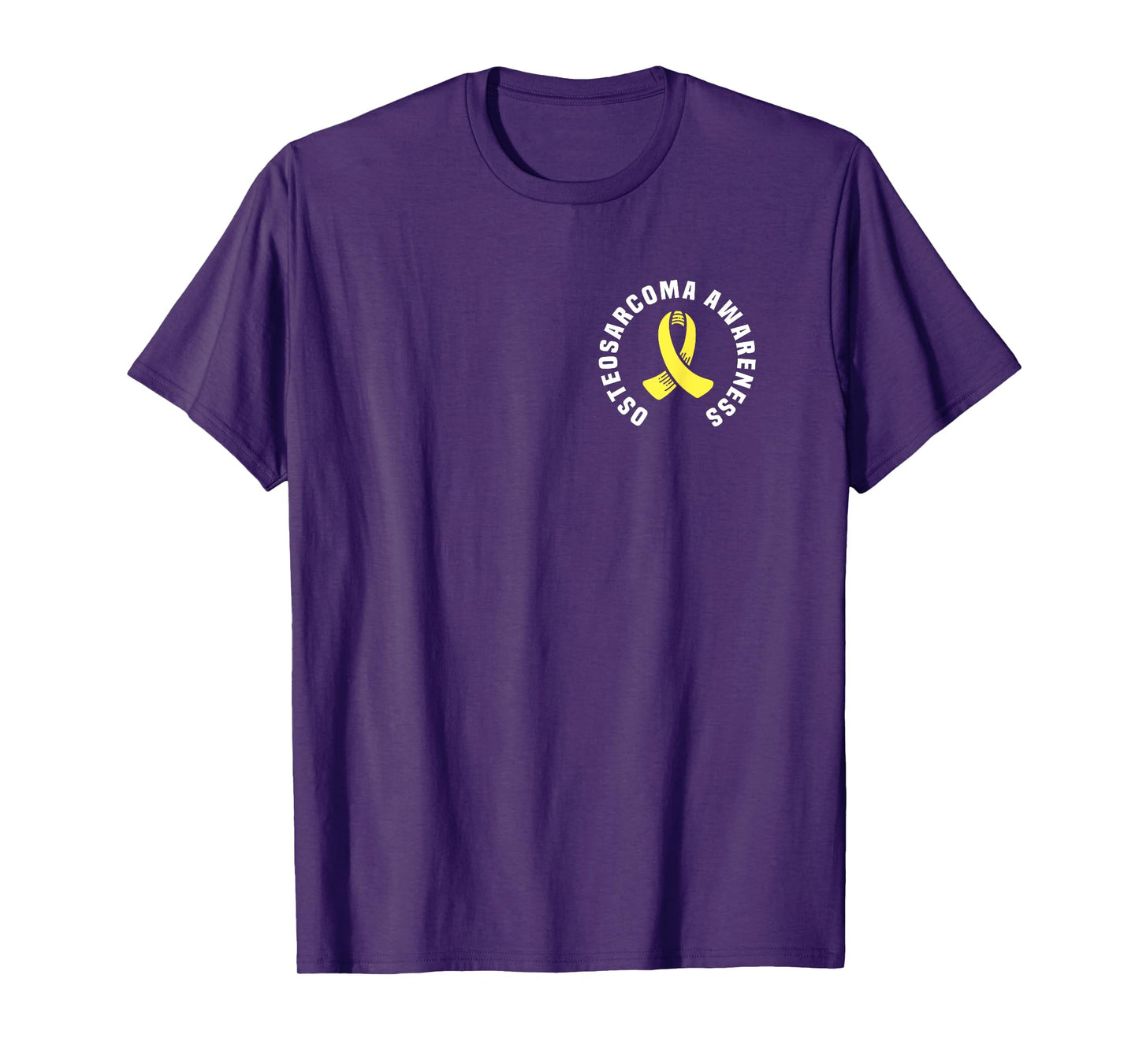 Osteosarcoma Awareness Pocket Wear With Yellow Ribbon T-Shirt