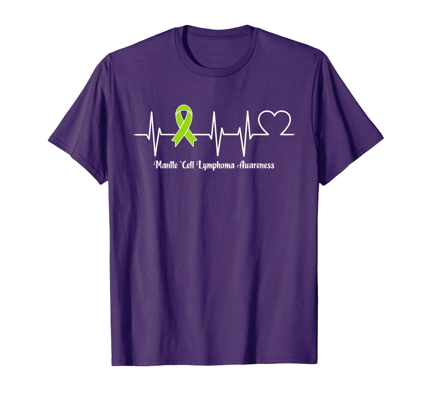 Heartbeat Mantle Cell Lymphoma Warrior T-Shirt