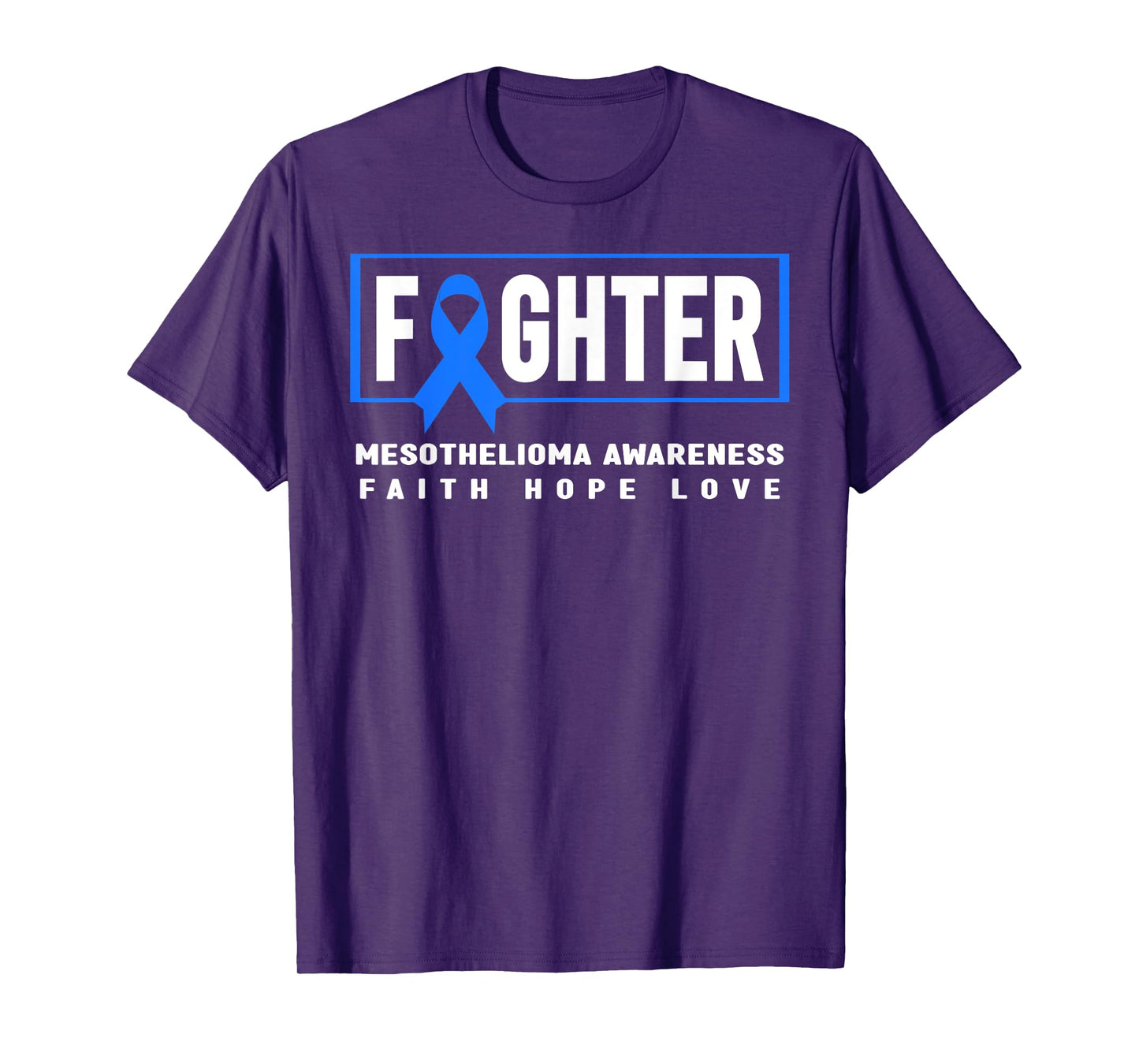 Mesothelioma Fighter - Blue Ribbon Mesothelioma Awareness T-Shirt