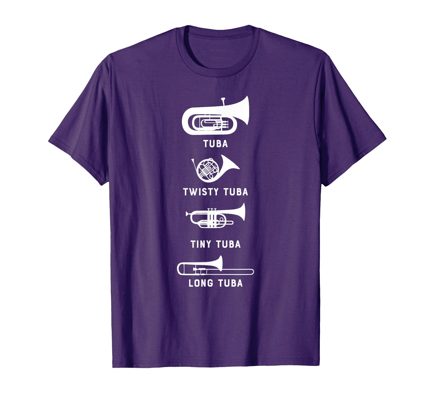 Tuba Twisty Tuba Tiny Tuba Long Tuba Marching Band Shirt Tee T-Shirt