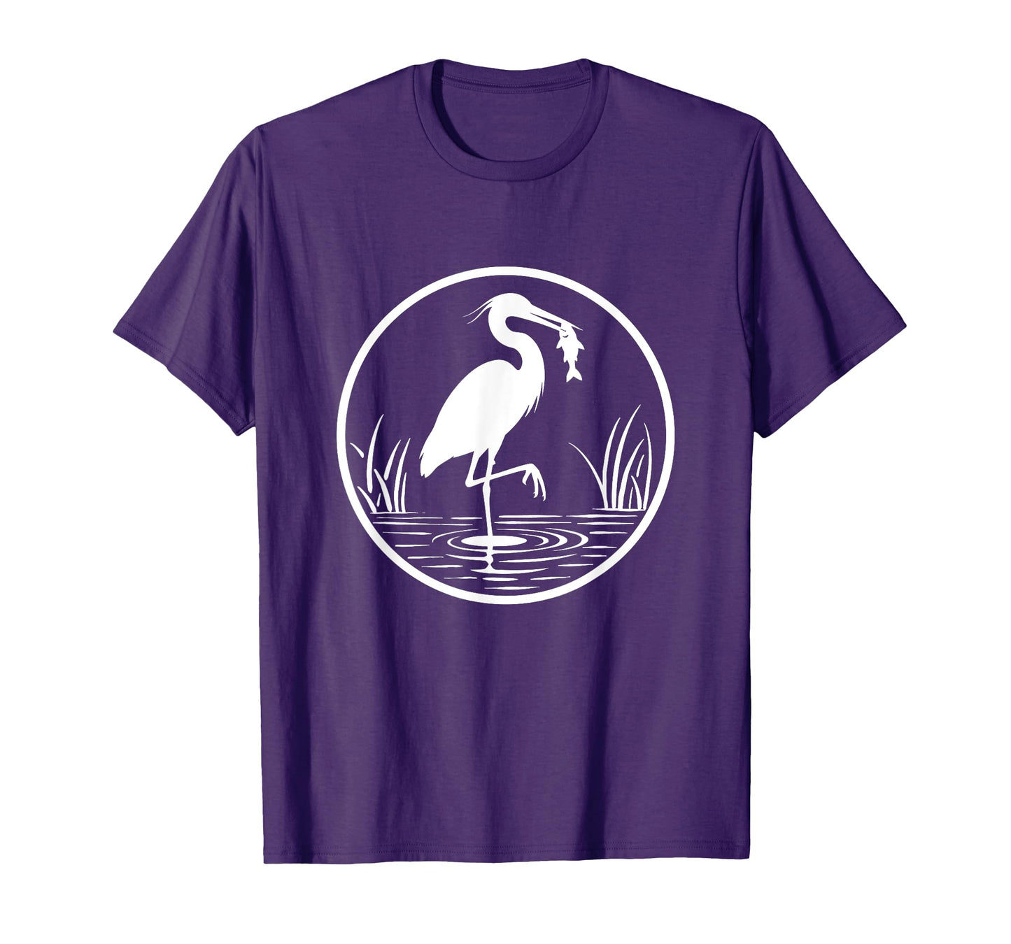 Heron Fishing - Fishing Lover Fisherman Angler Angling T-Shirt