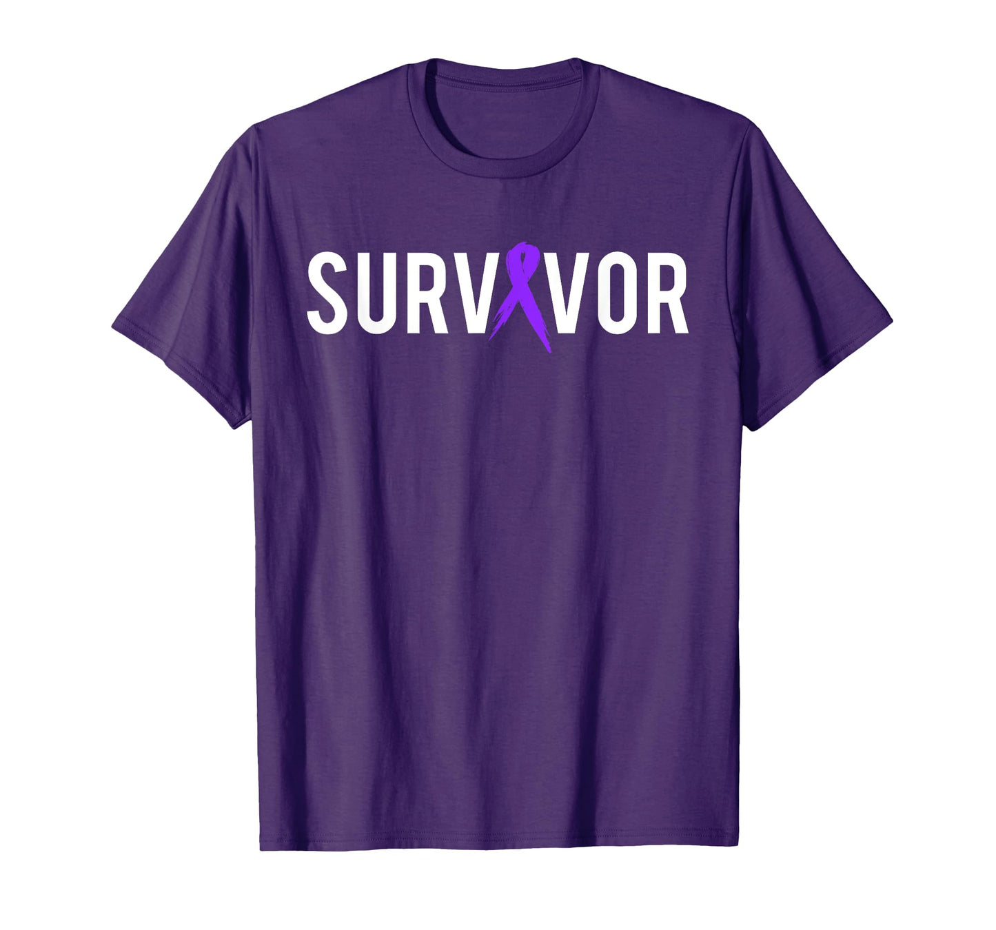Pancreatic Cancer Survivor Design Gift With Support Ribbon T-Shirt