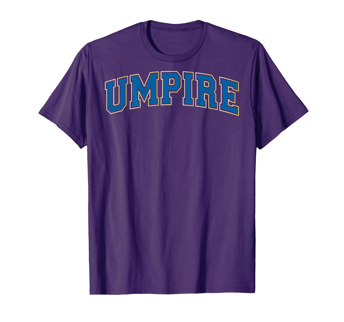 Umpire Baseball Softball Vintage Blue Yellow on the back T-Shirt