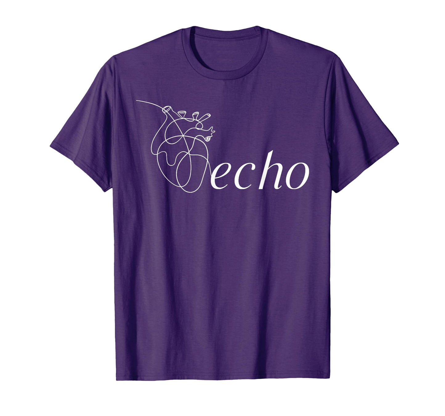 Anatomical Heart Echo Tech Cardiac Sonographer Echo Vascular T-Shirt