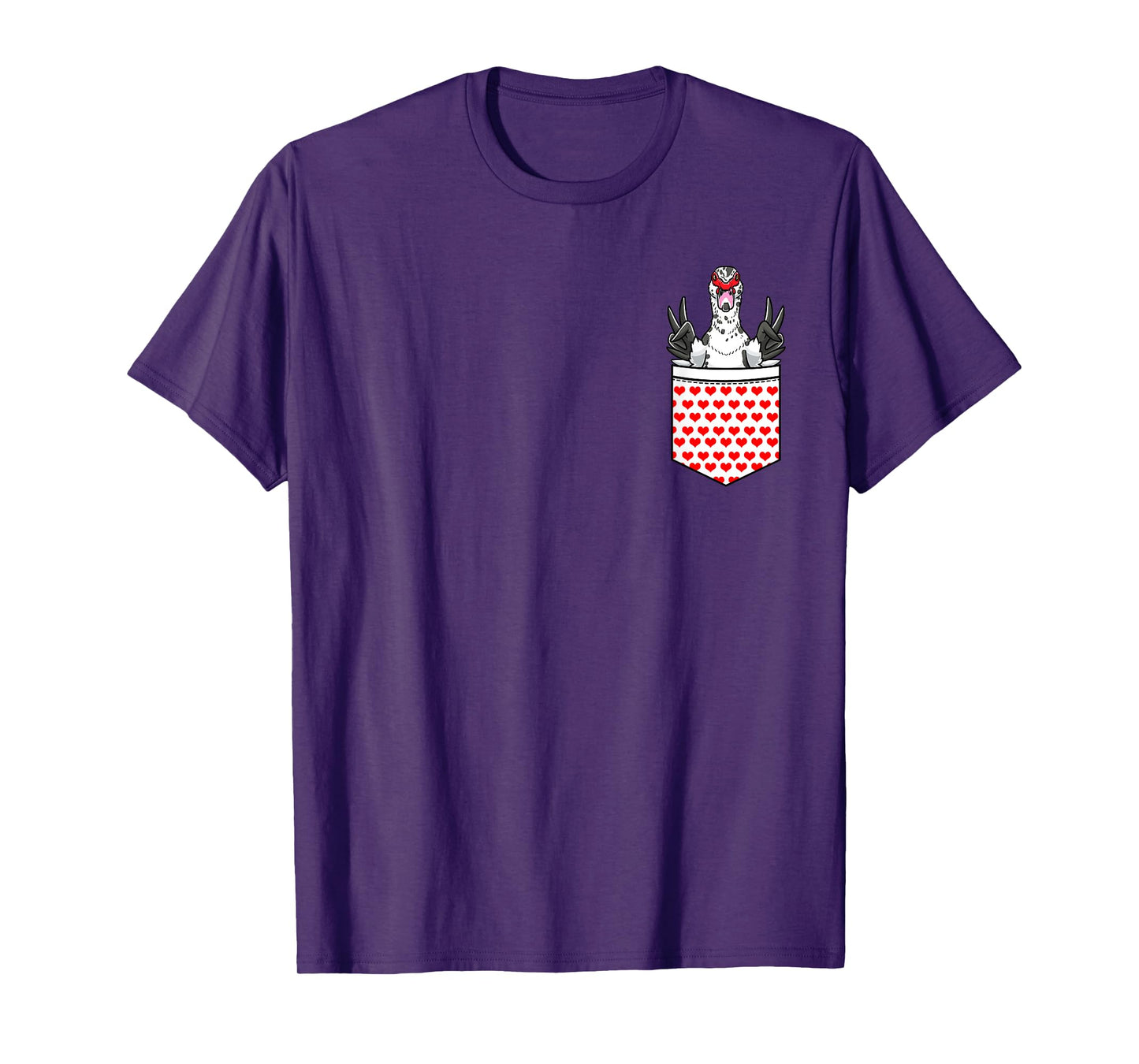 Funny Muscovy Duck Pocket Design T-Shirt