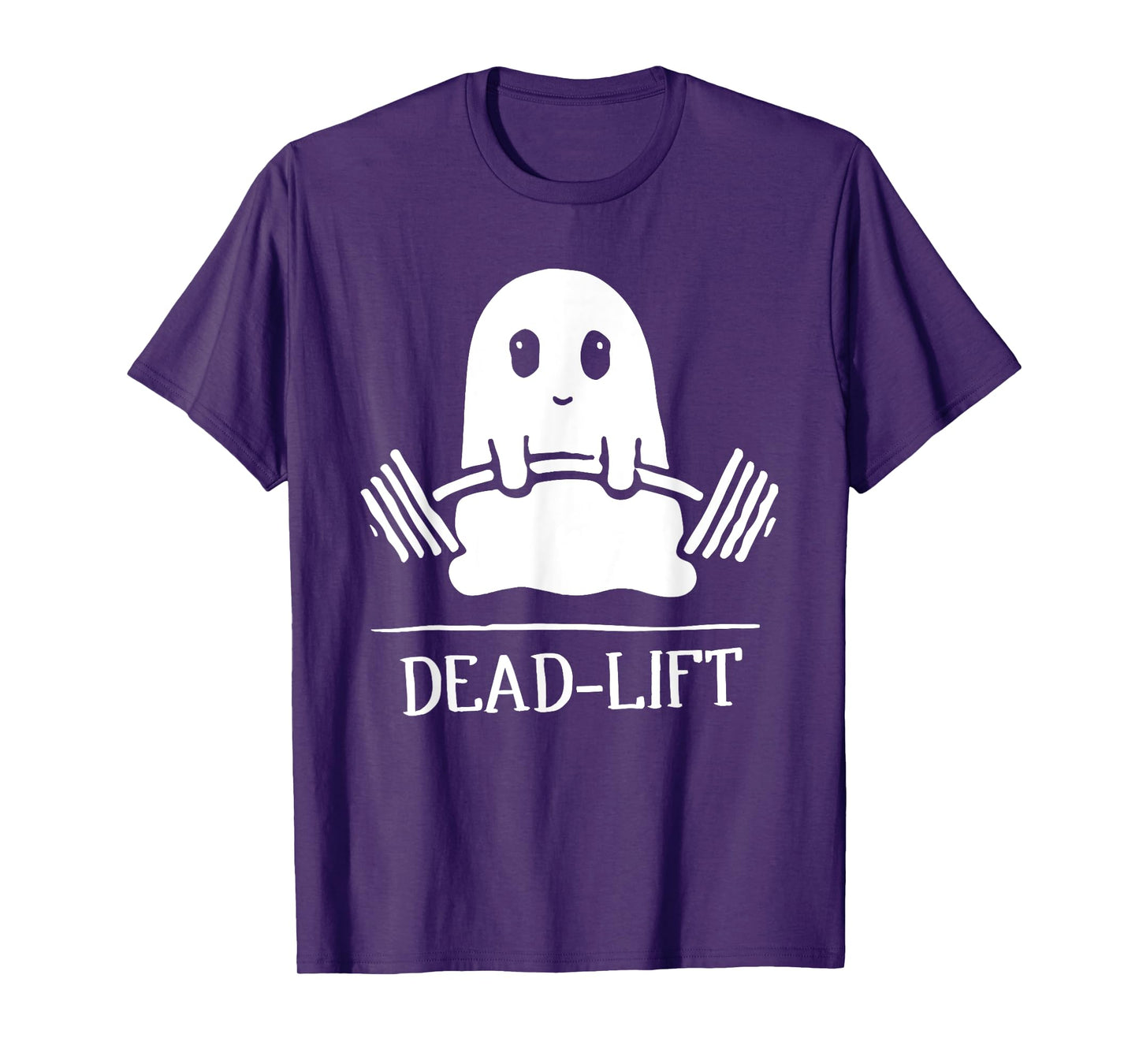 Dead Lift Funny Ghost Gymer Halloween Weight Lifting Workout T-Shirt