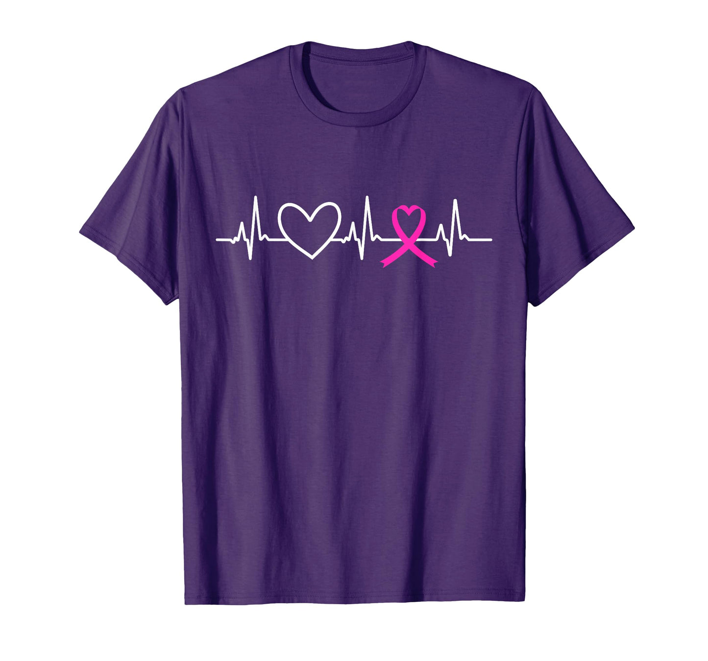 Breast Cancer Awareness Month Pink Ribbon Heartbeat Gifts T-Shirt