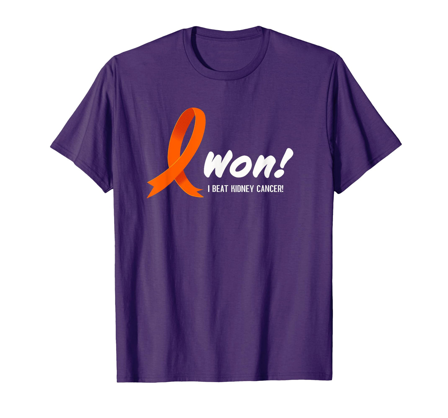 I Beat KIDNEY Cancer. I Won! Orange Ribbon For Survivors T-Shirt
