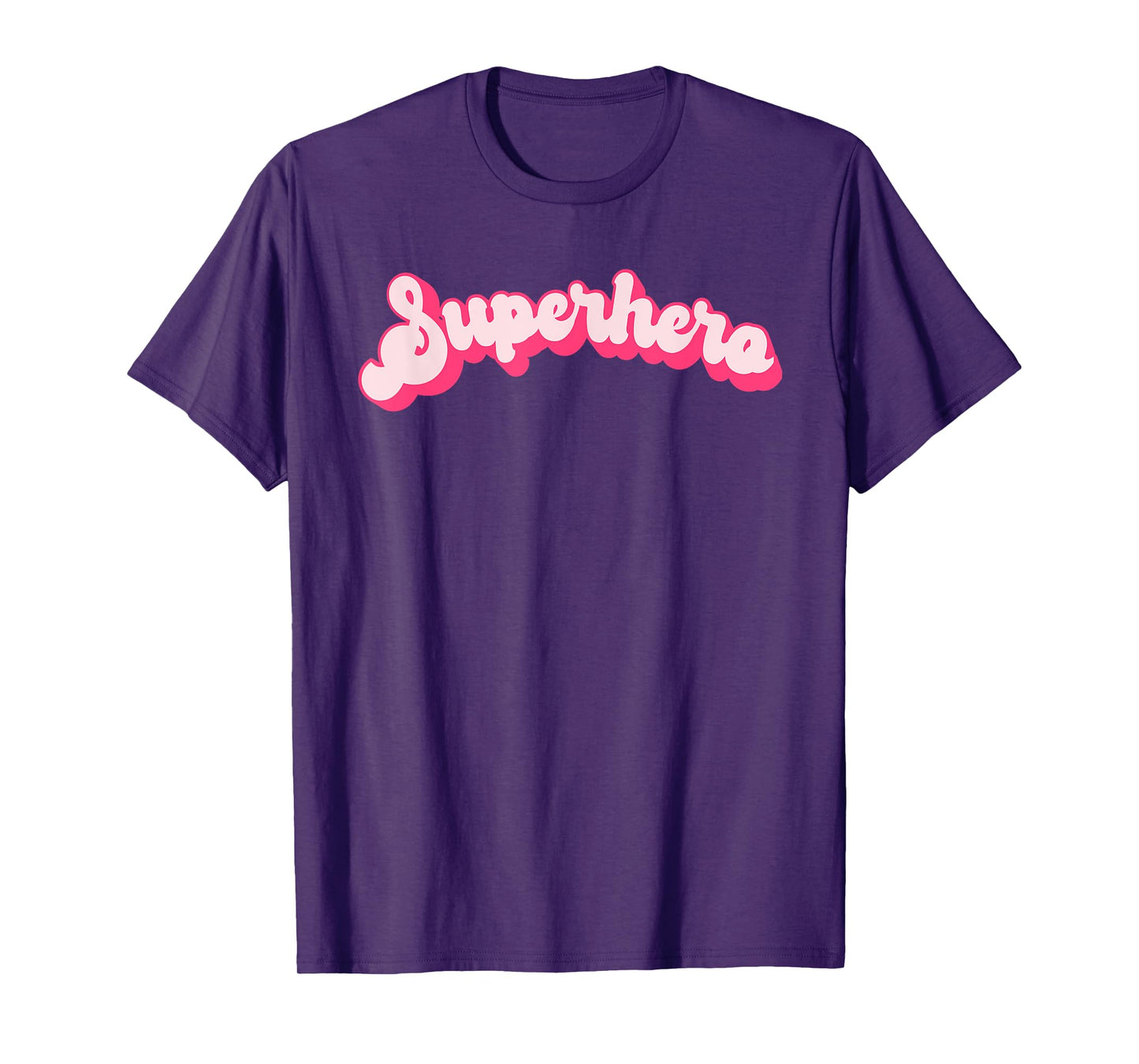 Superhero - Cute Pink Vintage Retro Halloween Super Hero T-Shirt