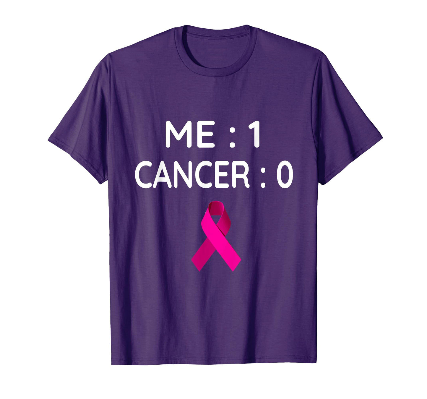 Breast Cancer Awareness Shirt Me 1 Cancer 0 Funny Pink Tee T-Shirt