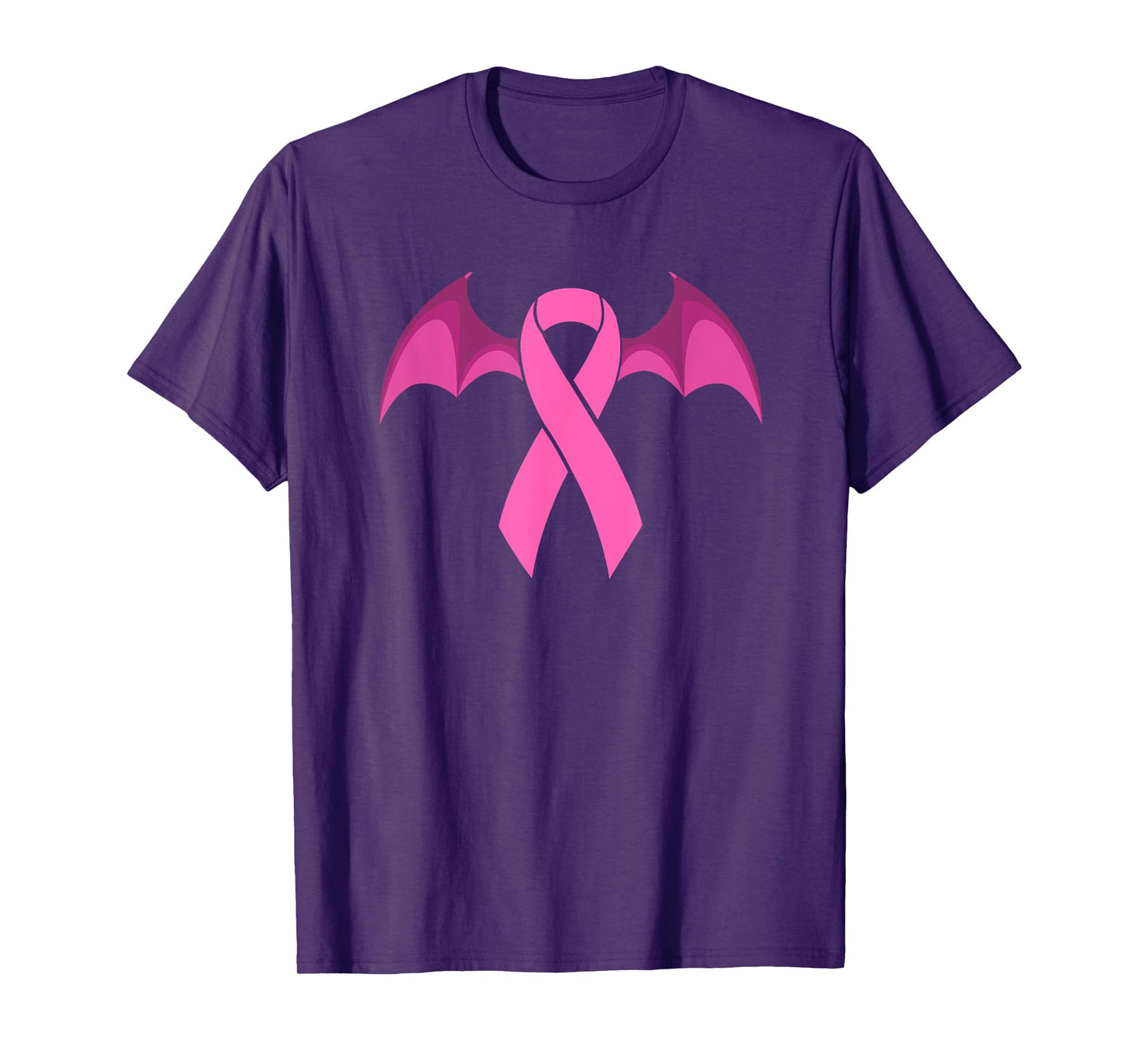 Breast Cancer Halloween - Bat Wings Awareness Ribbon T-Shirt