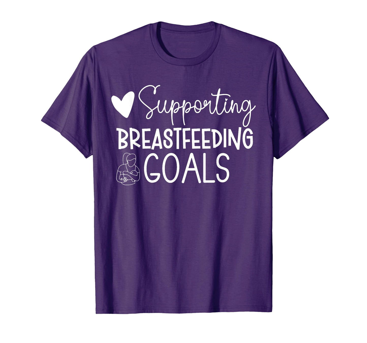 Retro Supporting Breastfeeding Goals IBCLC Crew T-Shirt