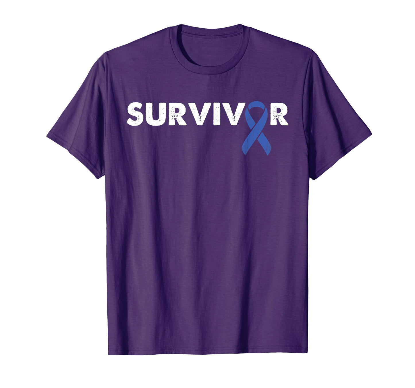 Survivor Support - Ribbon Rectal Cancer Awareness T-Shirt