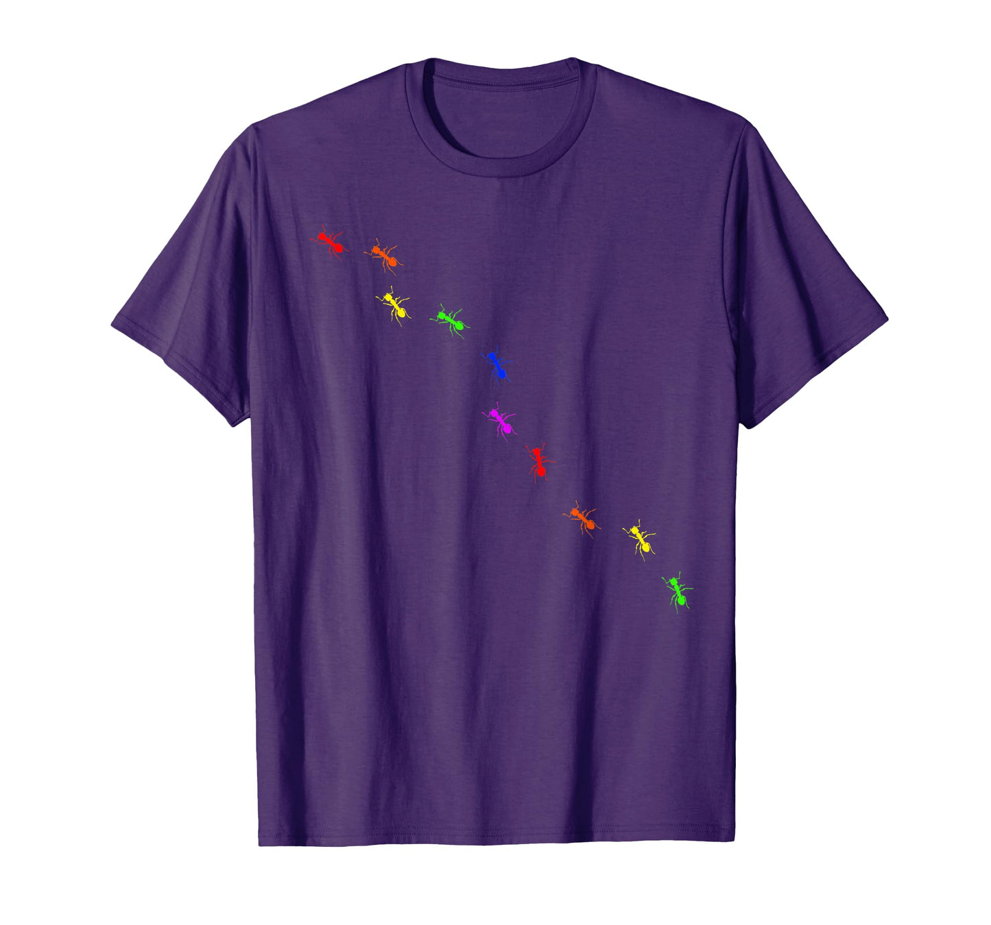 Rainbow Ants Marching Bug Insect T-Shirt