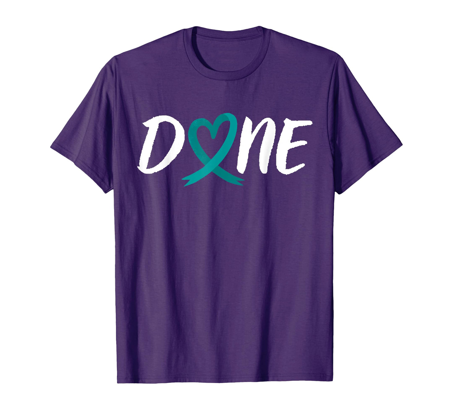 Done Last Day Of Radiation Chemo Ovarian Cancer Heart T-Shirt