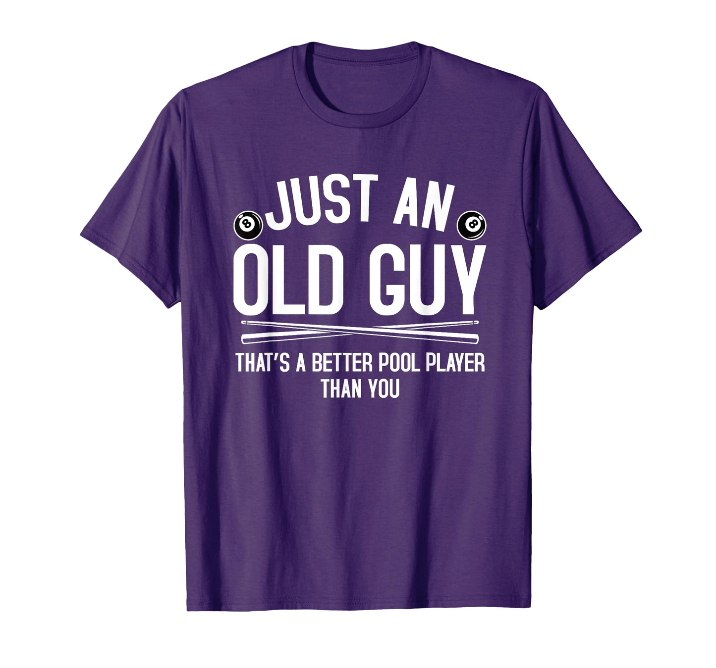 Old Guy Pool Player Funny Billiards Grandpa T-Shirt