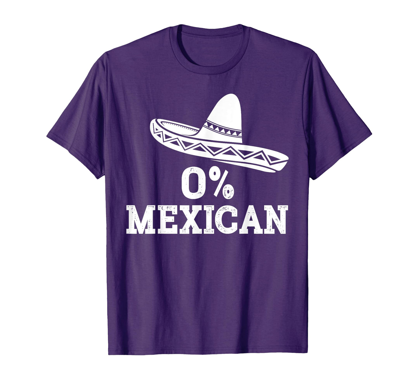 Funny 0% Mexican with sombrero for Cinco de Mayo costume T-Shirt
