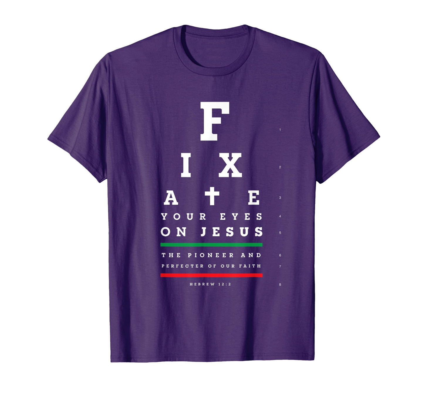 Christian Shirt Faith Gifts - Snellen Eye Chart Test Jesus T-Shirt