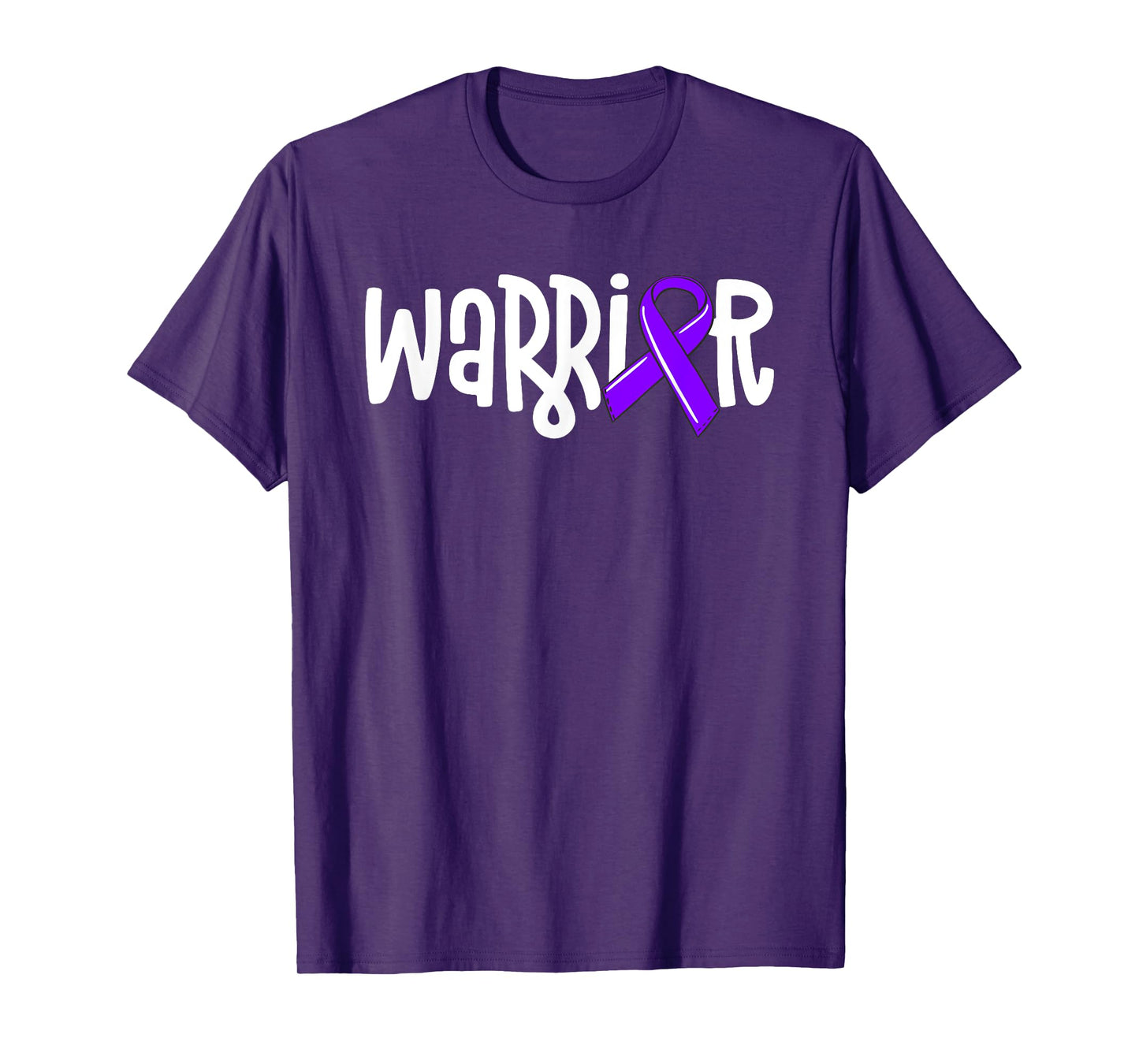 Warrior Hodgkins Lymphoma Awareness Violet Ribbon Cancer T-Shirt