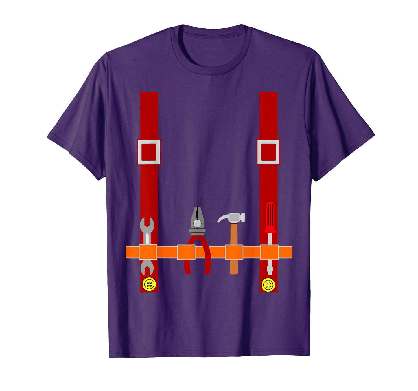 Men's Plumber Costume T-Shirt Halloween Fancy Dress Up T-Shirt