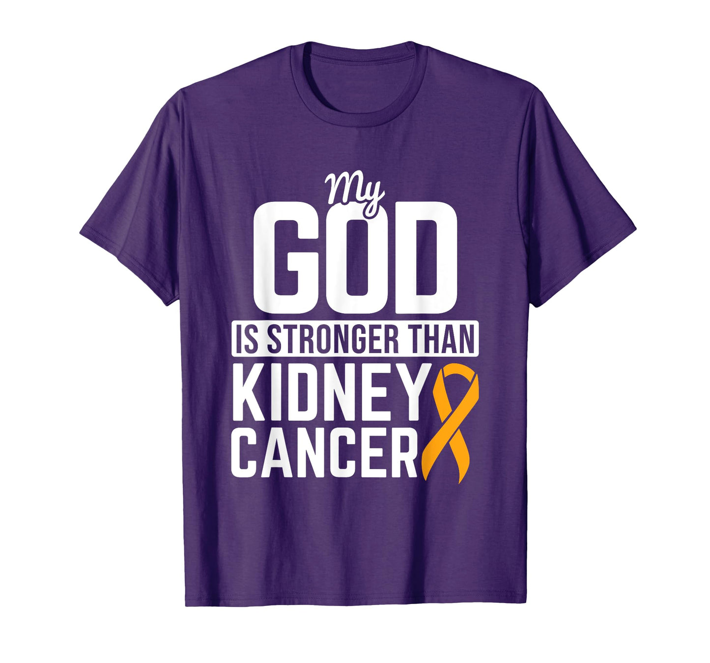 God Stronger than Kidney Cancer Kidney Cancer Awareness RCC T-Shirt