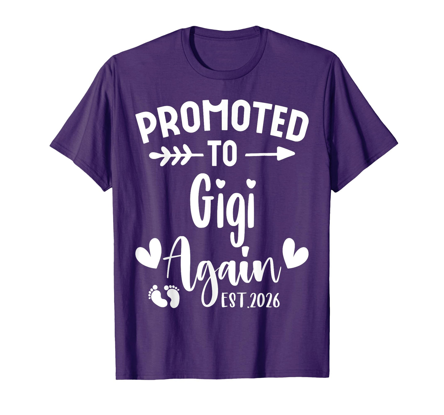 Promoted To GIGI Again 2026 Cute Family Pregnancy Reveal T-Shirt