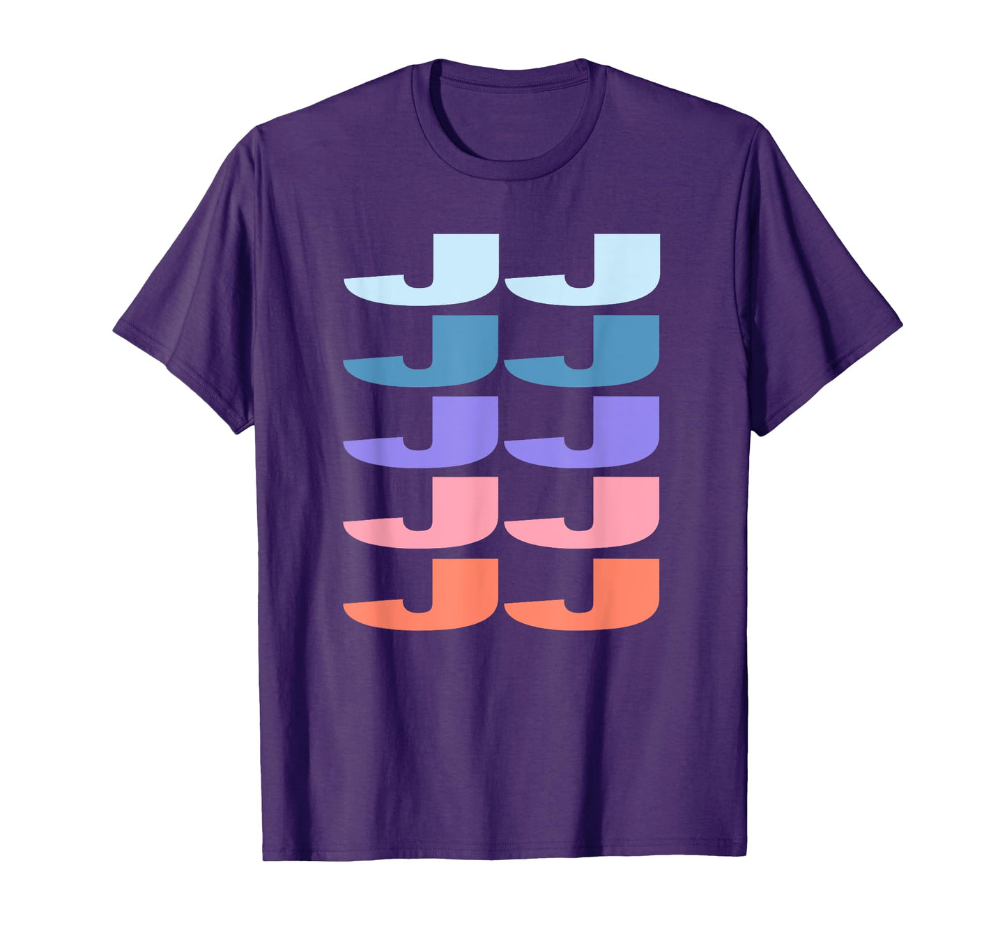 Funny Modern Repeated Text Design JJ T-Shirt