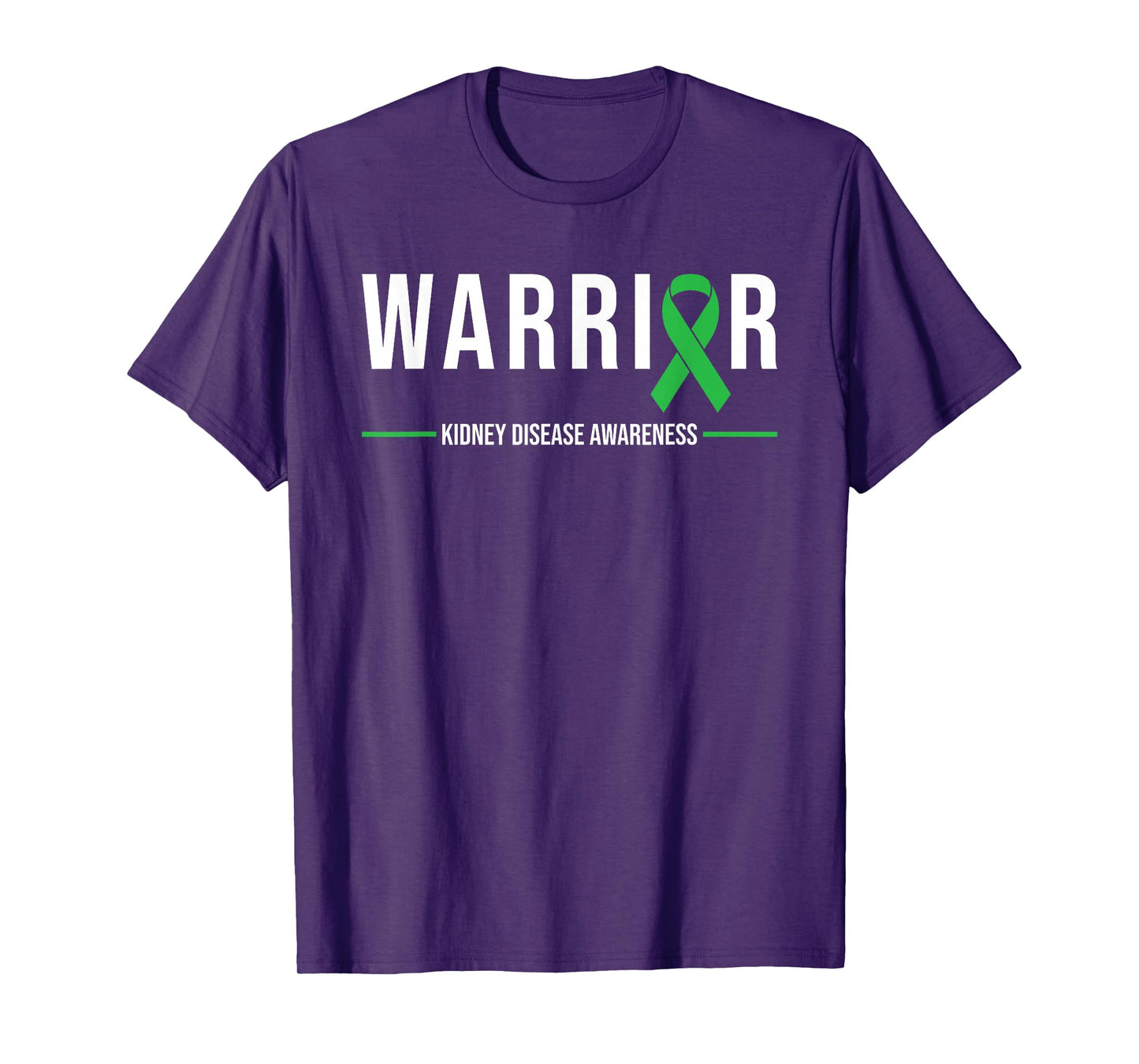Kidney Disease Awareness Warrior Recovery Green Ribbon T-Shirt