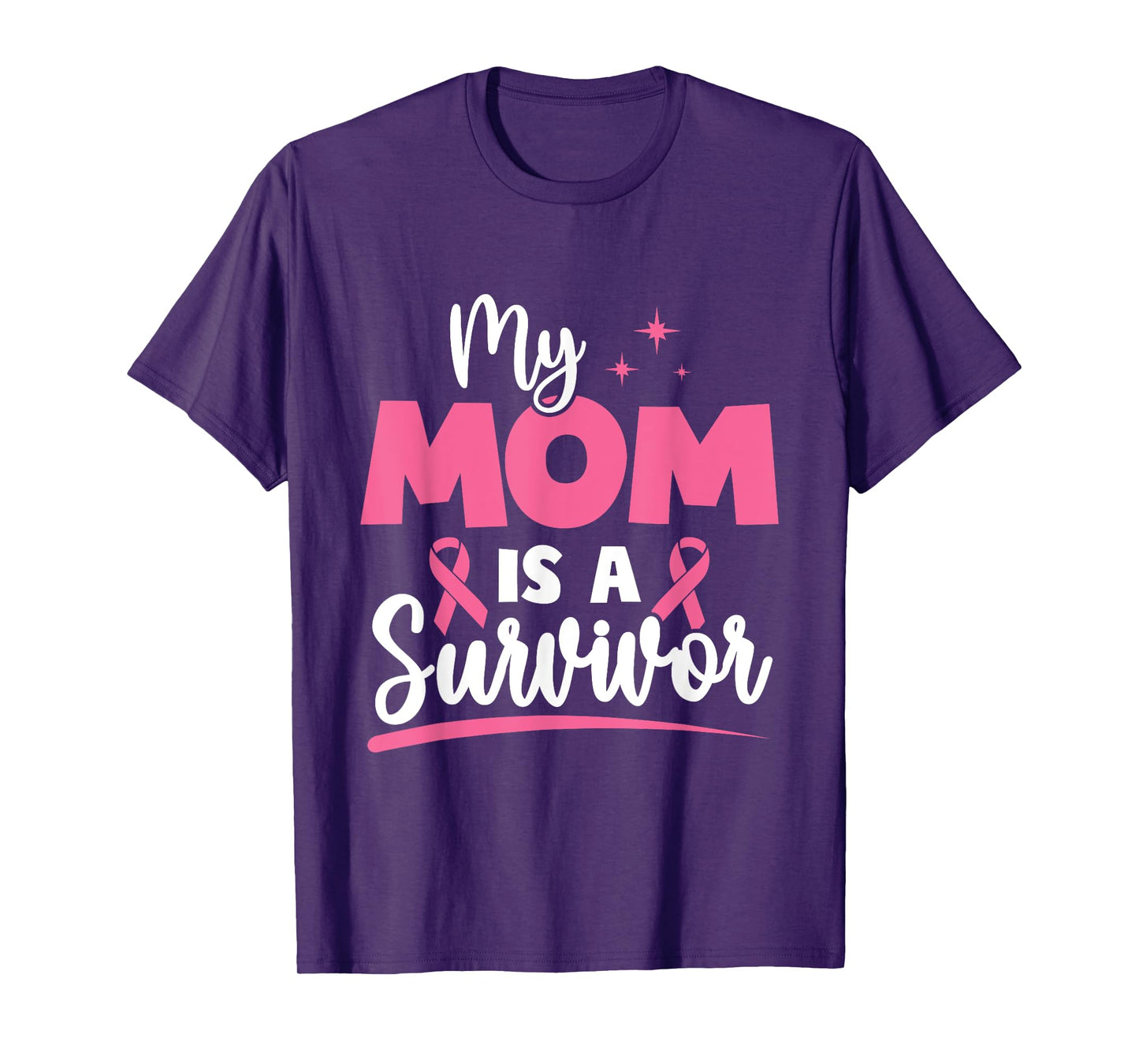 My Mom is a Survivors Breast Cancer Pink Ribbon Mom T-Shirt