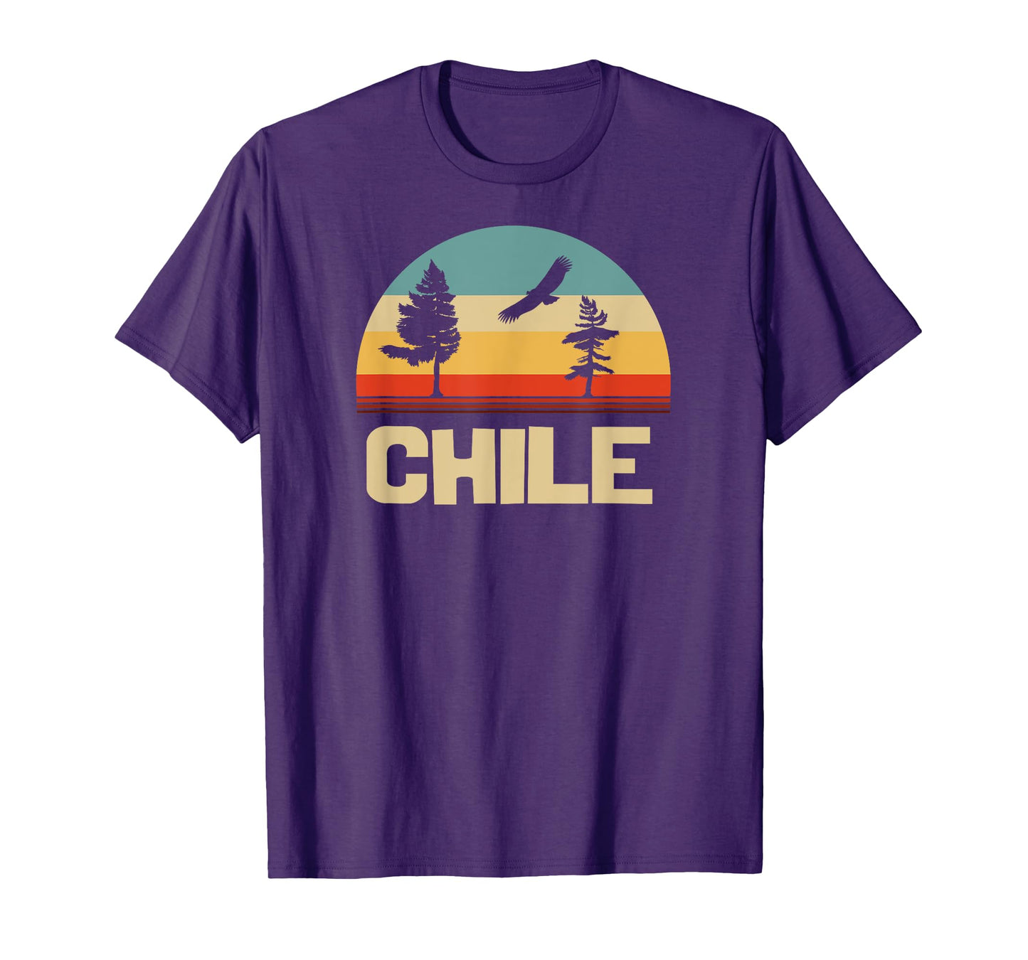 Retro Colours Mountains and Mountains Chile T-Shirt