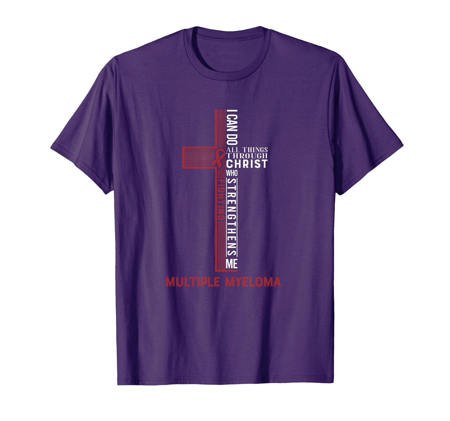 Multiple Myeloma Fight Cancer Ribbon T-Shirt