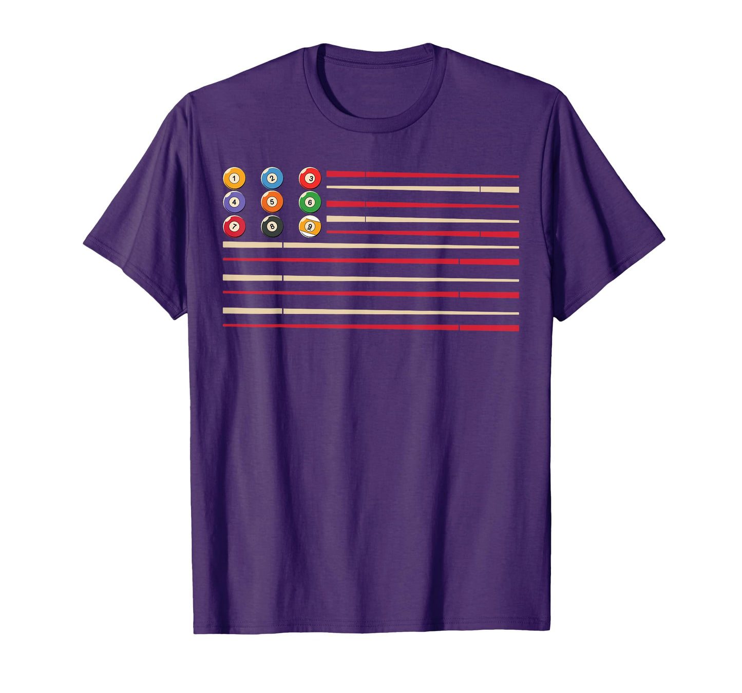 Billiard Player US Flag Pool Snooker T-Shirt