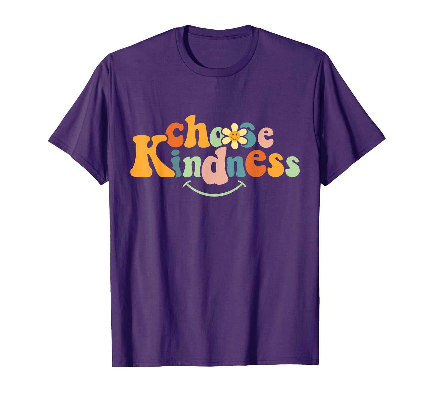 Choose Kindness Retro Groovy Be Kind Women Men Autism Kids T-Shirt