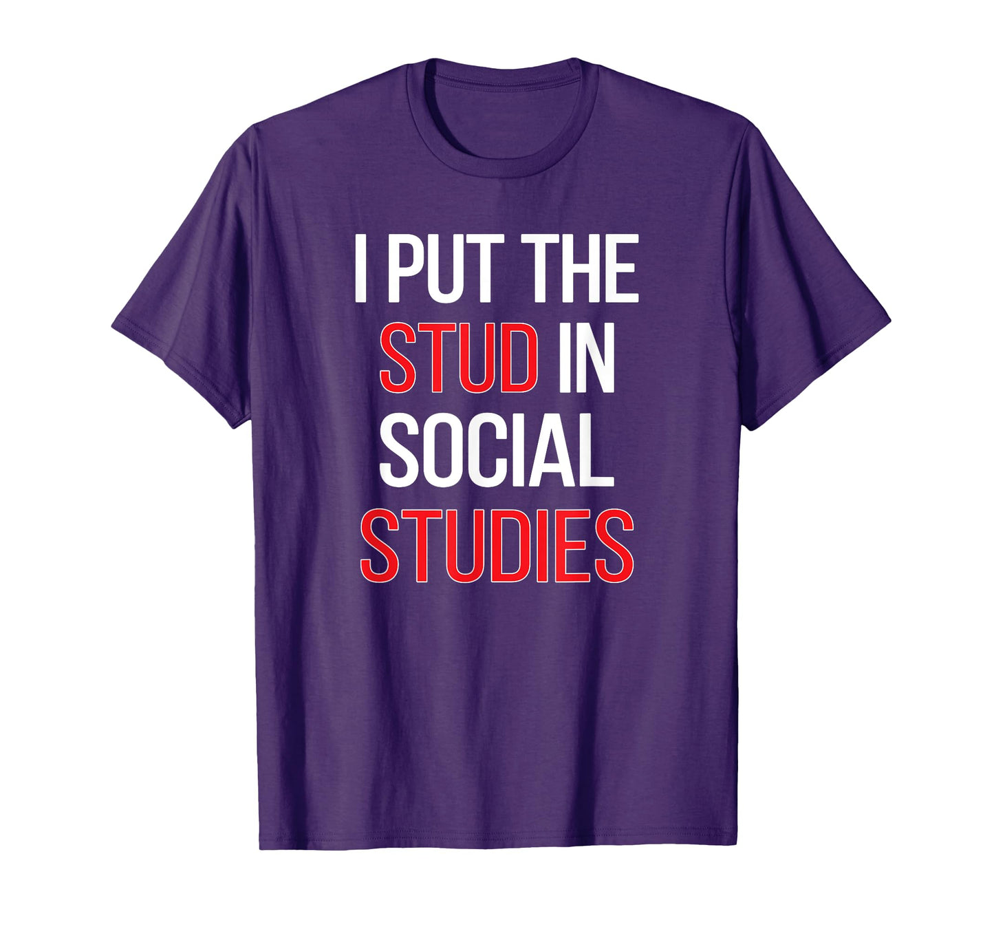 I Put The Stud In Social Studies Teacher T-Shirt for Men Women