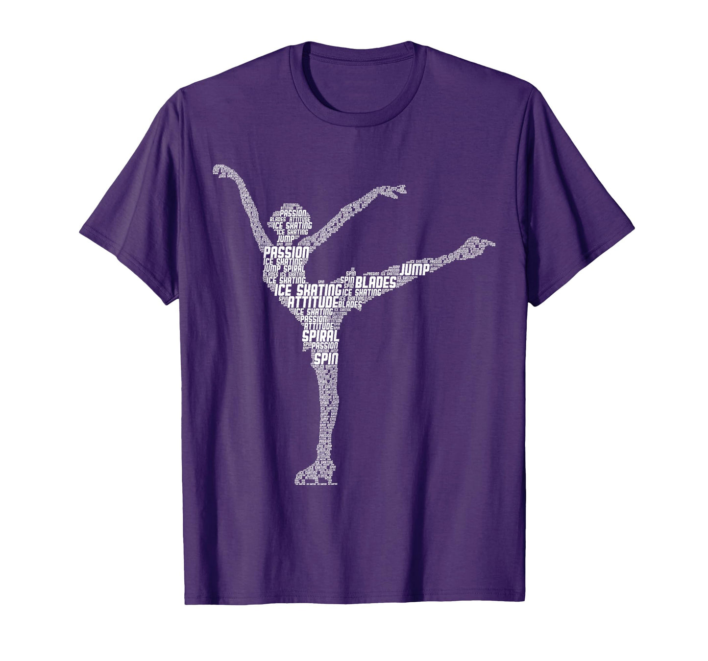 Figure Skating Ice Skates Girls Ladies T-Shirt