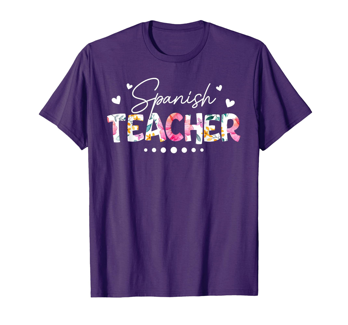 Back To School Spanish Teacher Floral First Day Of School T-Shirt