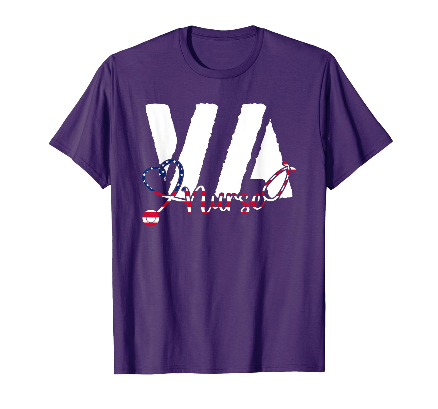 VA Nurse RN American Flag Patriotic 4th of July Veterans Day T-Shirt