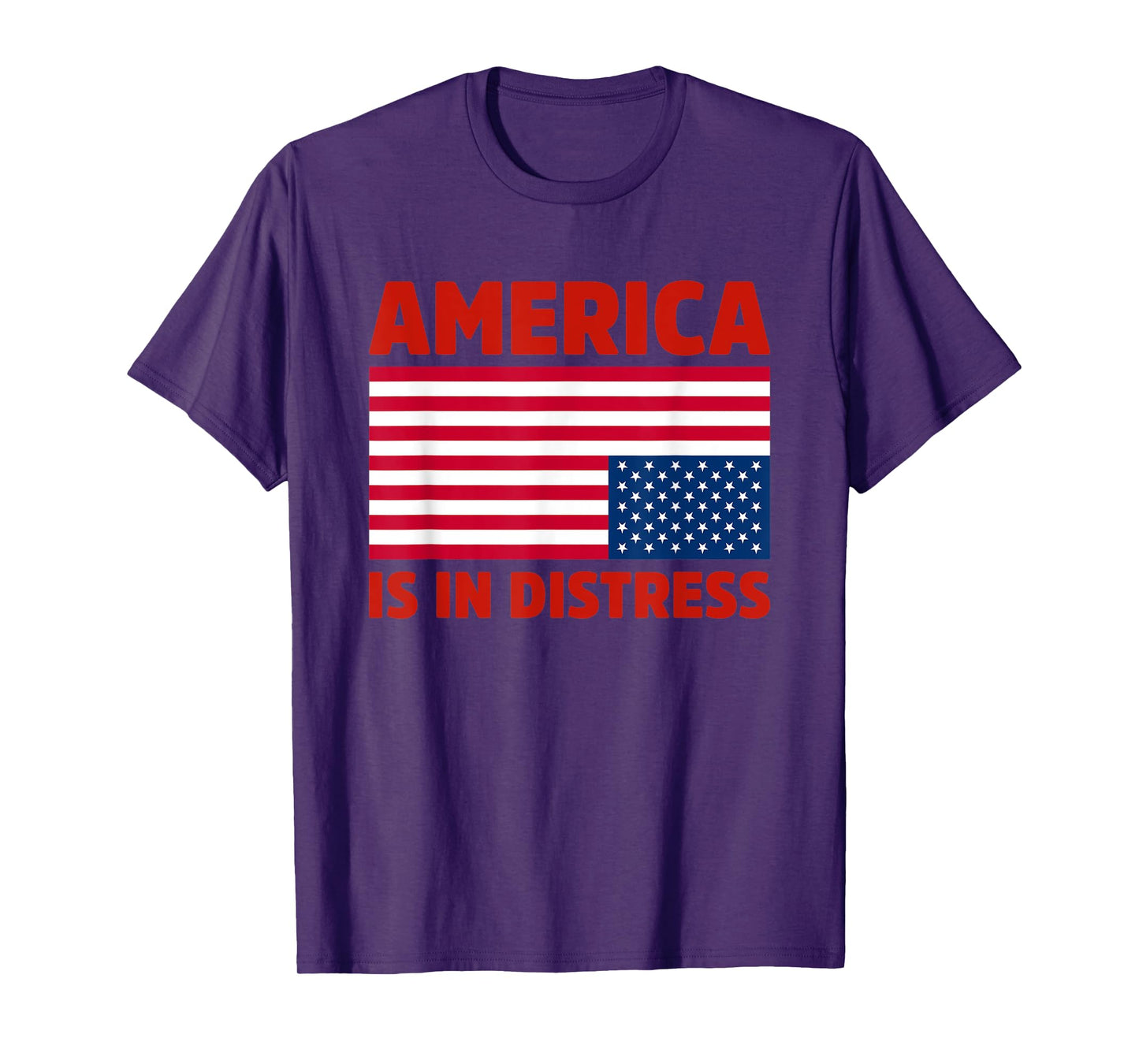 America is in distress. Upside Down American Flag Patriotic Women Kids Men T-Shirt