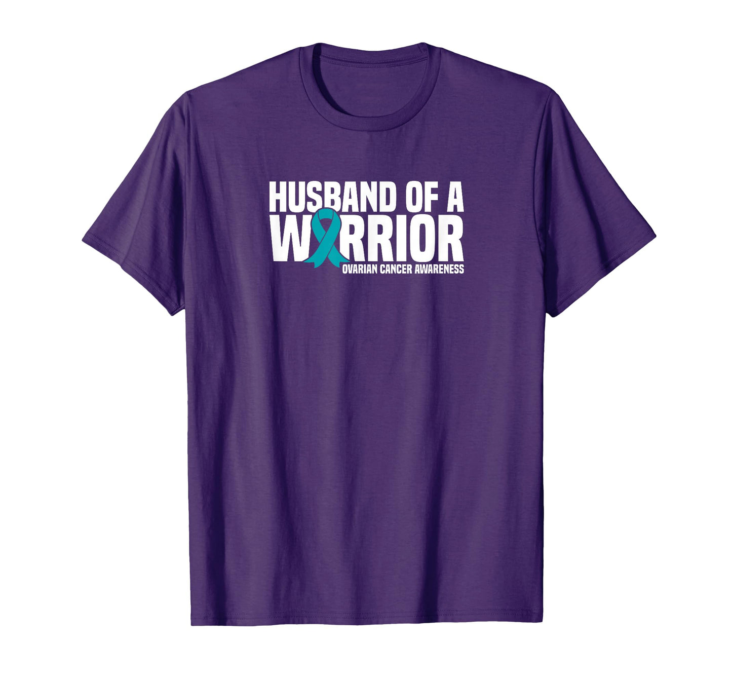 Husband of a Warrior Teal Ribbon Ovarian Cancer Awareness T-Shirt