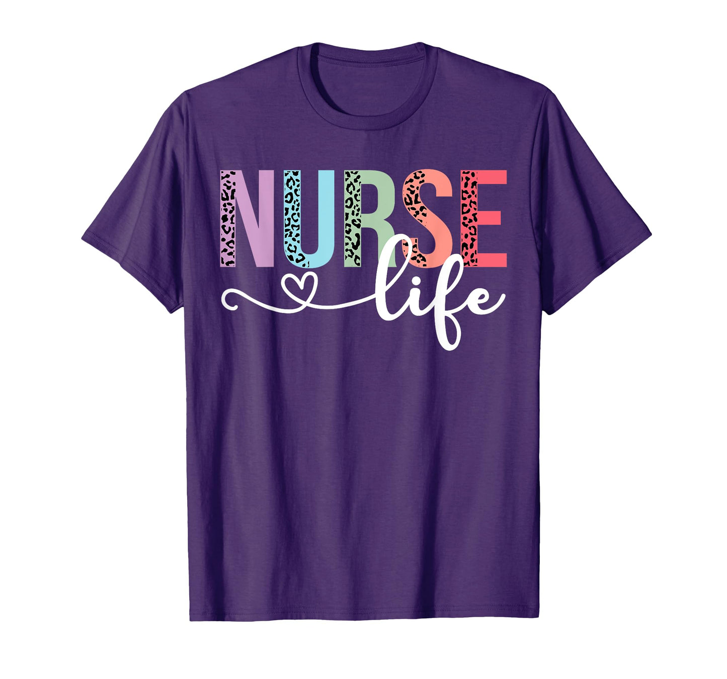Women Nurse Life RN LPN CNA Leopard Nurse Week Healthcare T-Shirt