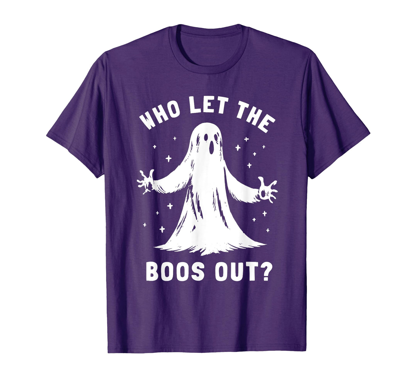 Funny Halloween Ghost Who Let The Boos Out Cute Pun Graphic T-Shirt