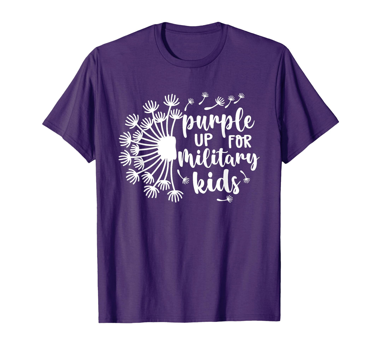 Purple Up for Military Kids Dandelion Military Child Month T-Shirt