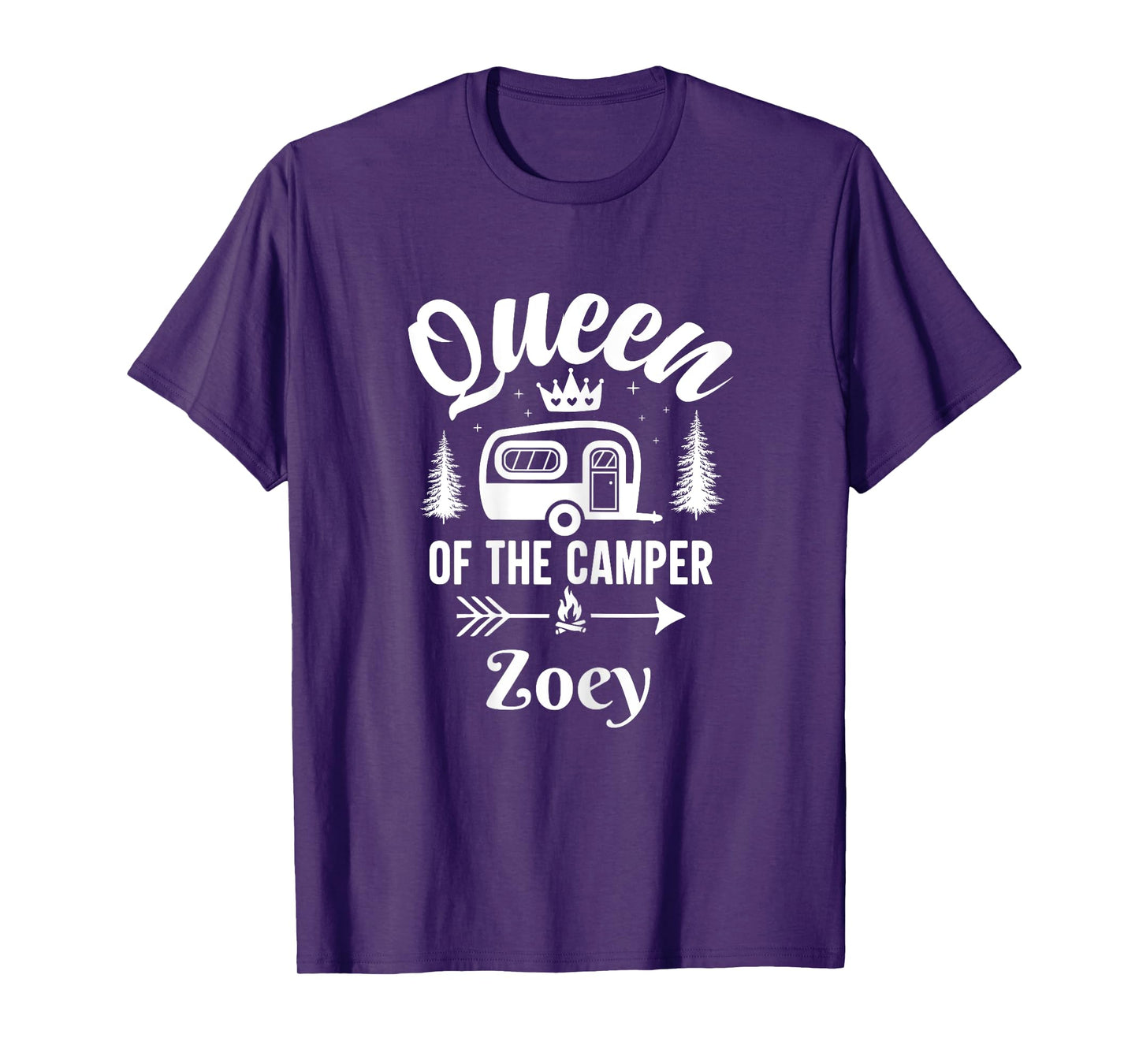 Queen of the Camper Zoey, Camping Outfit Adventure Nature T-Shirt